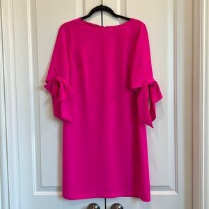 CeCe Hot Pink Bow Sleeve Shift Dress